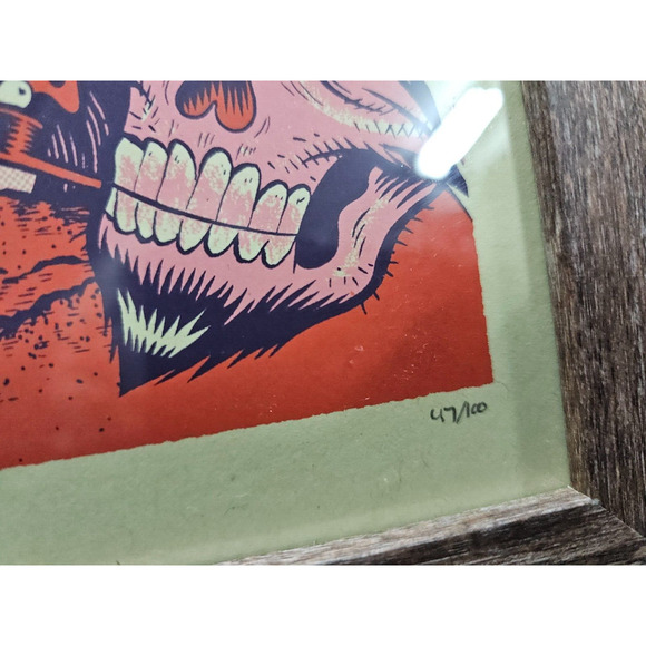 Signed Ryan Besch LE 47/100 Dogfish Head Brewery Print Mango Smoovie Framed Rare - Picture 4 of 7